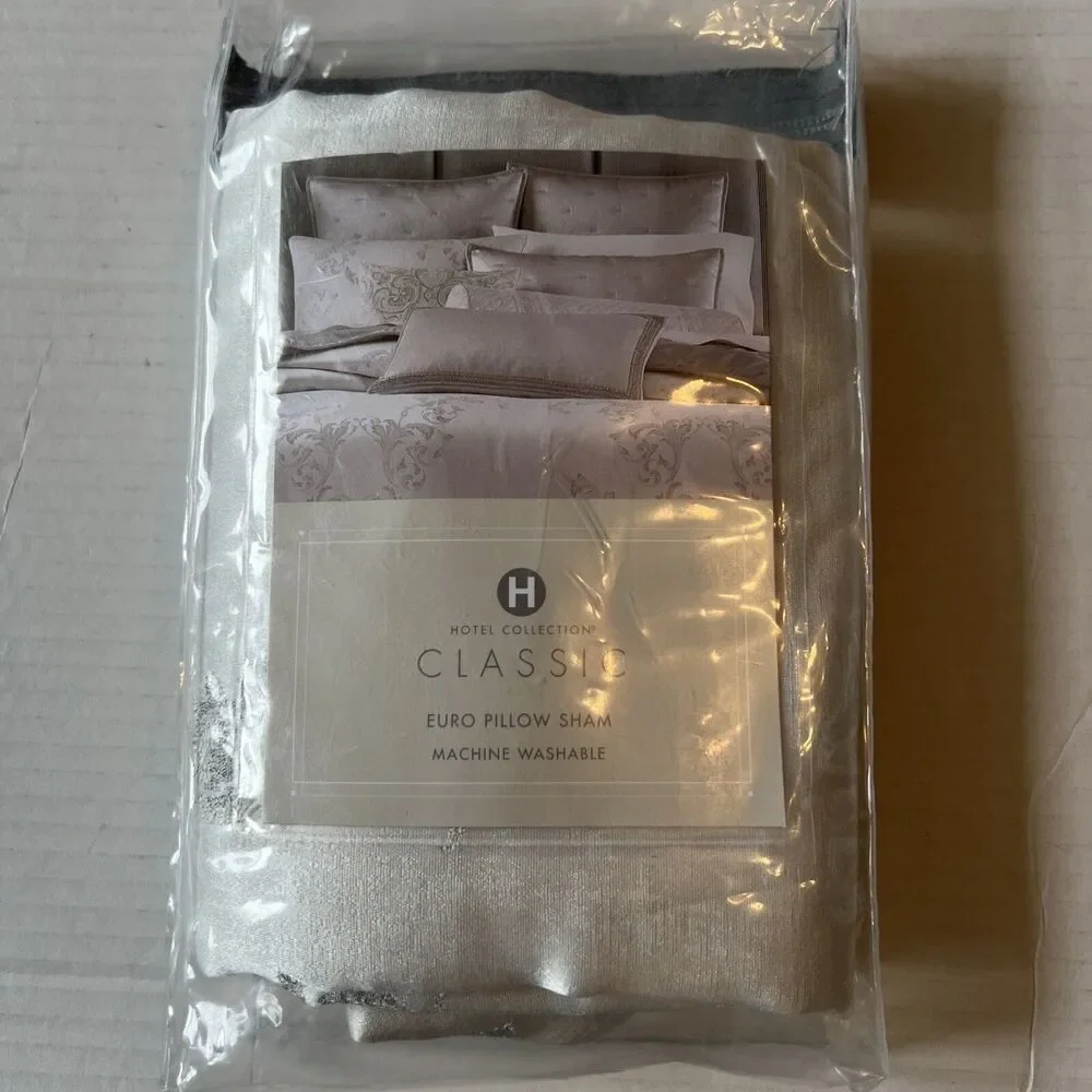 Hotel Collection Frosted Scroll (1) Euro Sham Gray 💖